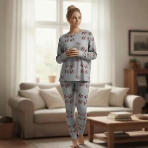 Pajamas Set Valentine's Day XO Hugs Kisses